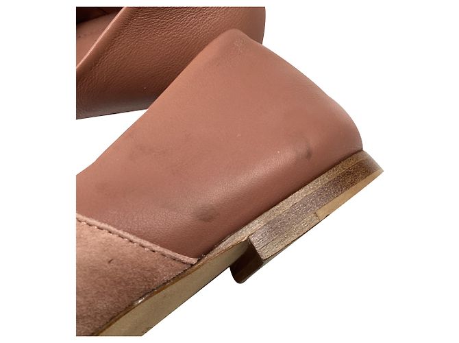 Sandali slip-on a punta aperta Tod's in camoscio Rose Marrone Rosa - vista 7