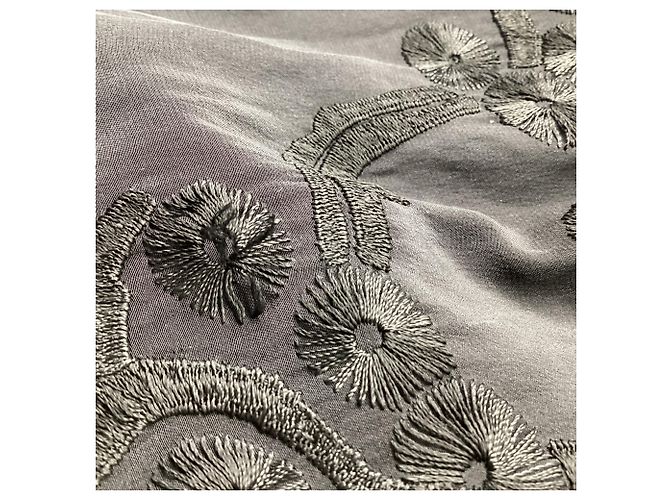 Calções bordados de cintura alta Dries Van Noten em seda preta Preto - vista 4