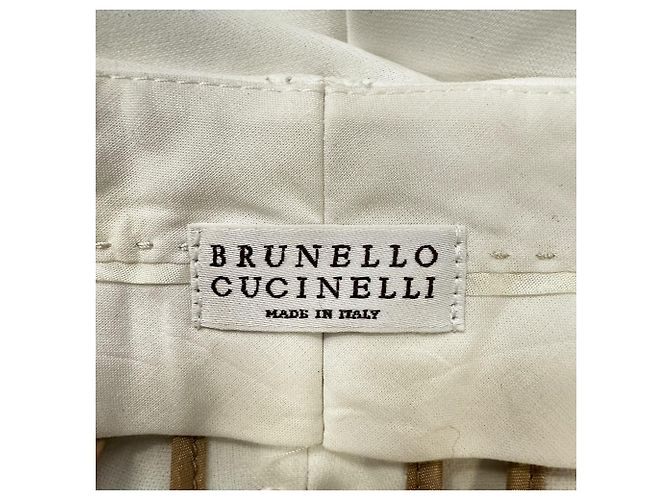 Pantalones Brunello Cucinelli en algodón blanco - vista 2