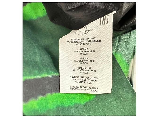 Vestido corto Dries Van Noten x Len Lye con estampado abstracto y fruncidos en algodón verde - vista 4