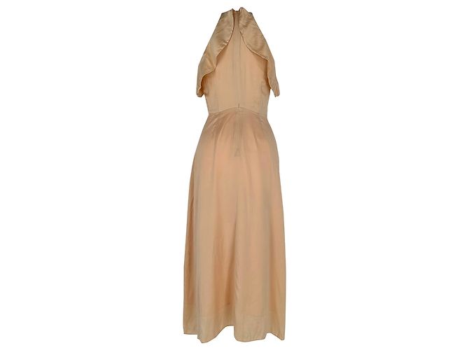 Abito midi con volant Zimmermann in seta color pesca Rosa - vista 3