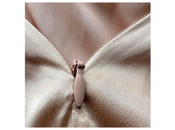 Abito midi con volant Zimmermann in seta color pesca Rosa - vista 4