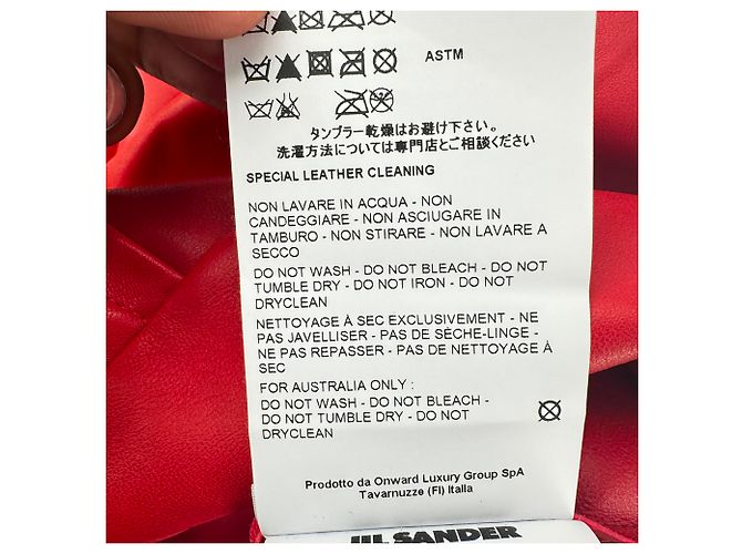 Falda Maxi Jil Sander de cuero rojo Roja - vista 10