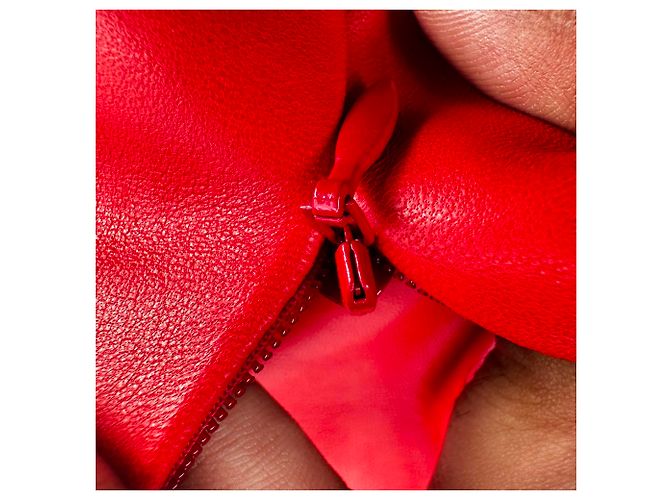 Falda Maxi Jil Sander de cuero rojo Roja - vista 4