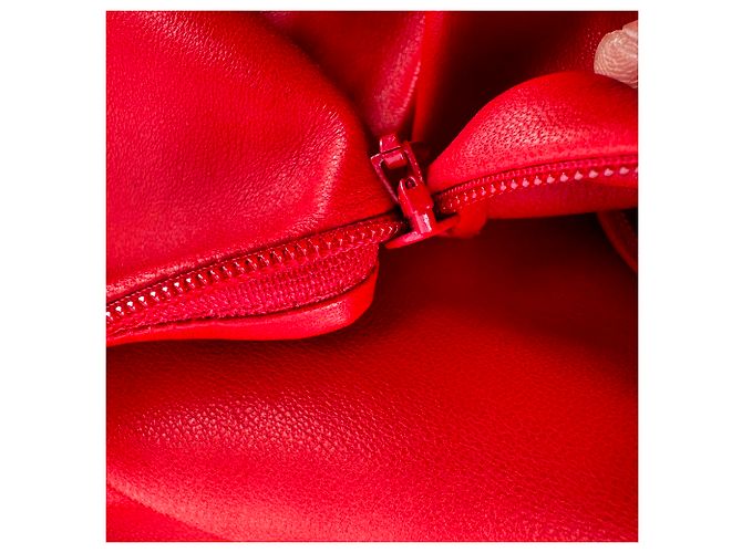 Falda Maxi Jil Sander de cuero rojo Roja - vista 5