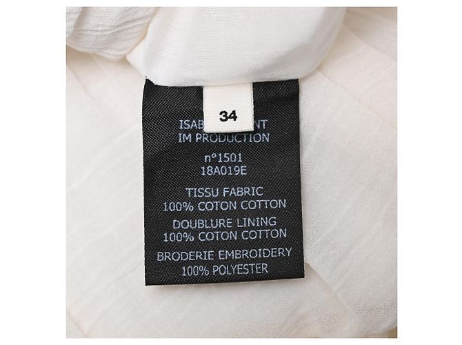 Isabel Marant Etoile Falda midi Isabel Marant Étoile de algodón blanco con ribete de encaje bordado Crudo - vista 5