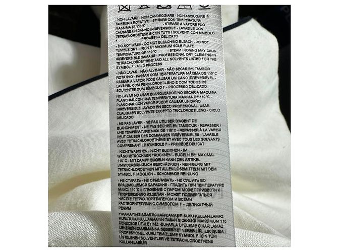 Blazer con aplicaciones Giorgio Armani en lino blanco - vista 7