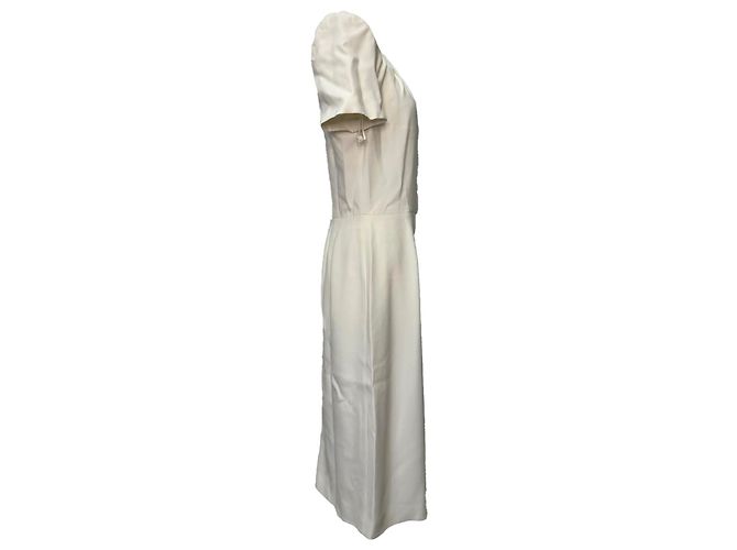 Abito midi a maniche corte Alexander Mcqueen in viscosa bianca Bianco - vista 2