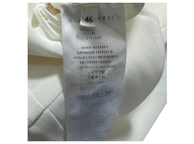Abito midi a maniche corte Alexander Mcqueen in viscosa bianca Bianco - vista 5