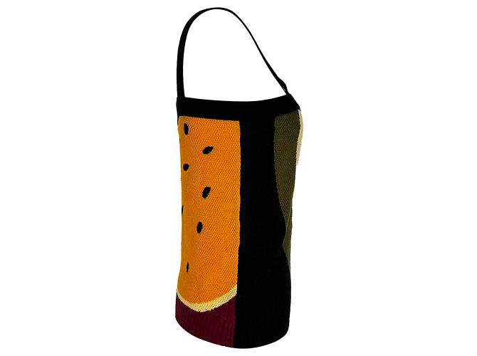 Canotta Intarsia Loewe Paula's Ibiza in lino multicolore - vista 2