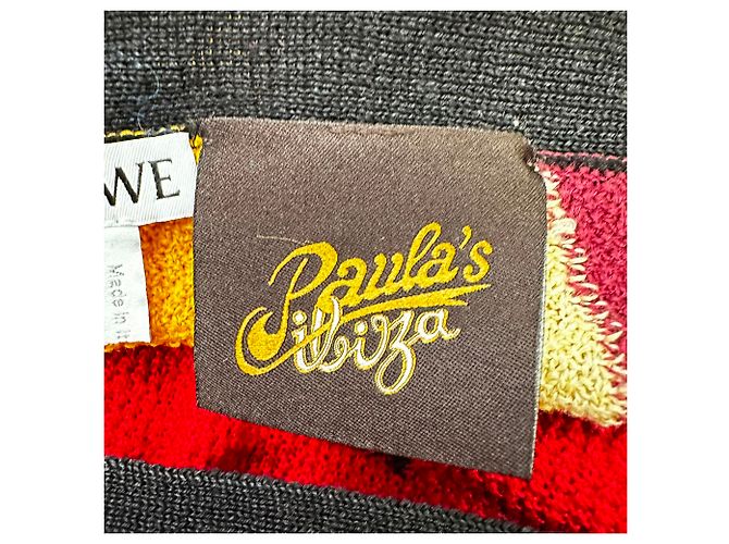 Canotta Intarsia Loewe Paula's Ibiza in lino multicolore - vista 5