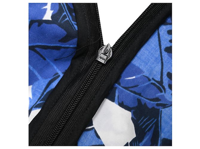 MSGM Midi-Stufenrock mit Blattprint aus blauer Baumwolle - Ansicht 8