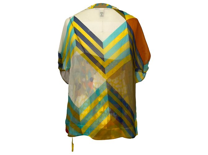 Top doppio strato Diane Von Furstenberg in seta multicolore - vista 3