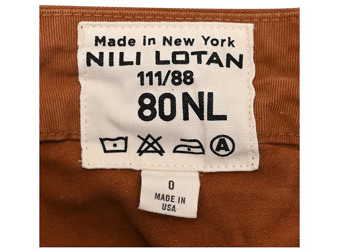 Vaqueros Slim Fit Nili Lotan en algodón Rust Orange Naranja - vista 4