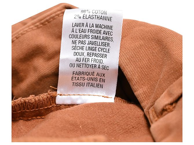 Vaqueros Slim Fit Nili Lotan en algodón Rust Orange Naranja - vista 6
