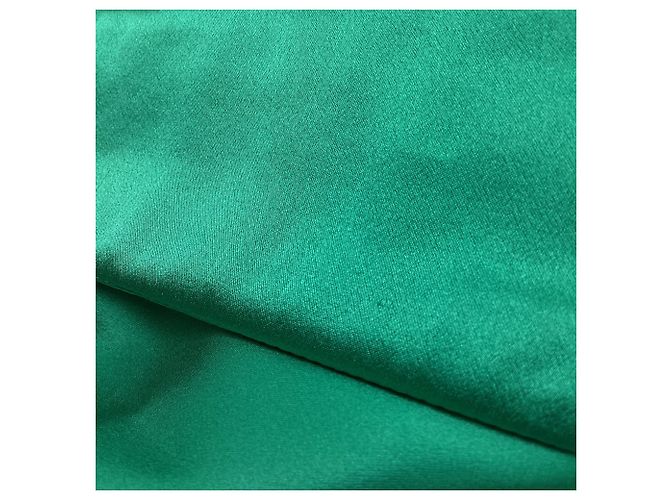 Autre Marque Mini abito Saloni in seta verde - vista 5