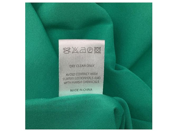 Autre Marque Mini abito Saloni in seta verde - vista 6