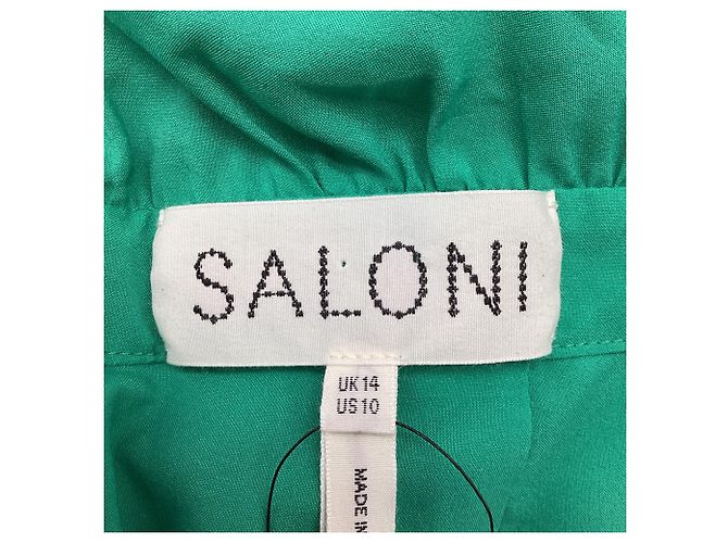 Autre Marque Mini abito Saloni in seta verde - vista 8