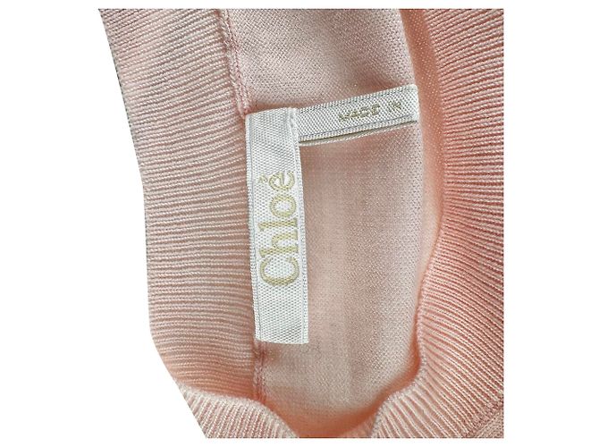 Chloé Rundhals-Sweatshirt aus rosa Wolle Pink - Ansicht 4