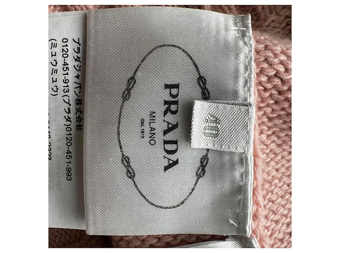 Prada Strickpullover mit Herz aus rosa Wolle Pink - Ansicht 8