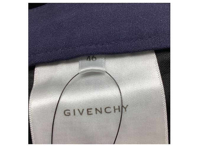 Givenchy gerade geschnittene Hose aus dunkelblauer Wolle Marineblau - Ansicht 4
