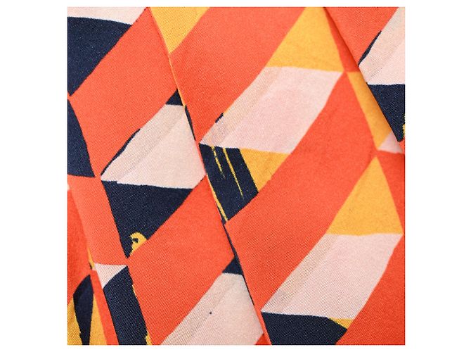 Gonna midi plissettata stampata Dries Van Noten in seta multicolore - vista 5