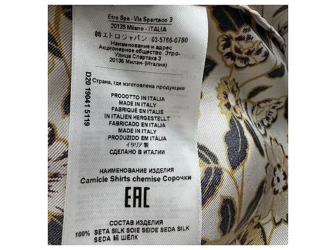 Etro Bluse mit abstraktem Print aus mehrfarbiger Seide Mehrfarben - Ansicht 6