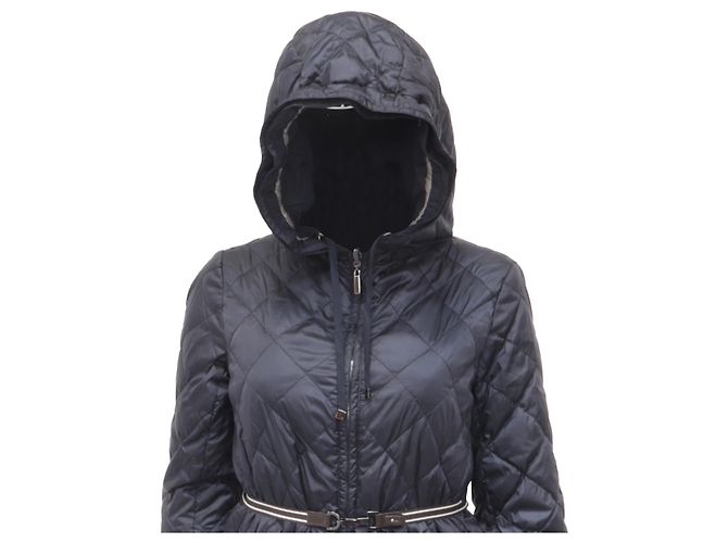 Max Mara gesteppte Pufferjacke aus schwarzem Polyester - Ansicht 2