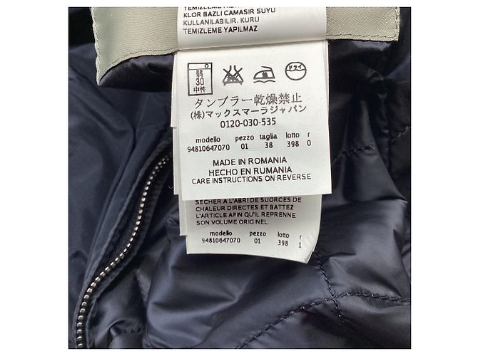 Max Mara gesteppte Pufferjacke aus schwarzem Polyester - Ansicht 5