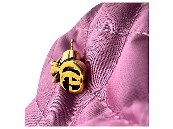 Orecchini a goccia Gucci GG con cristalli in ottone dorato D'oro - vista 10