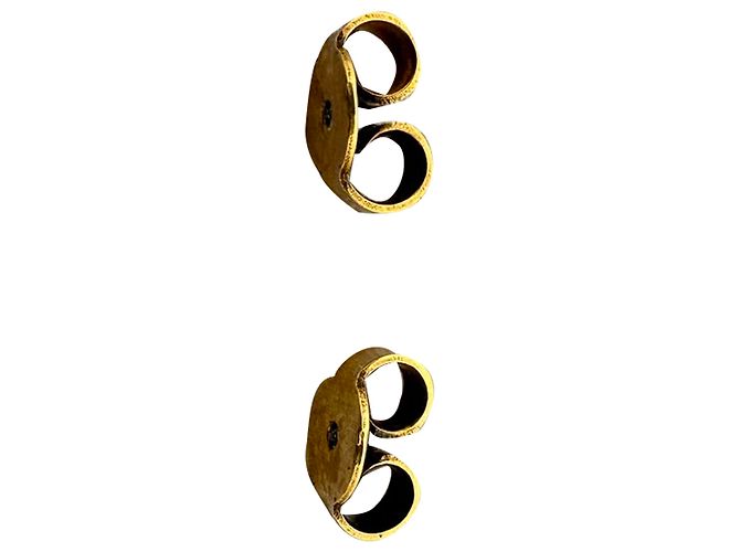 Orecchini a goccia Gucci GG con cristalli in ottone dorato D'oro - vista 3