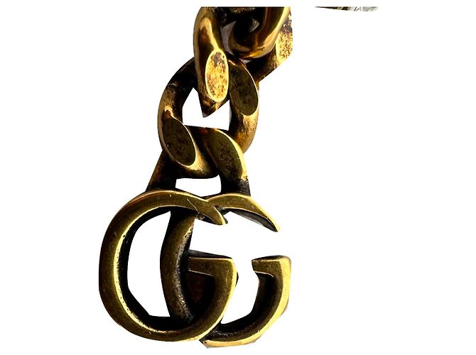 Orecchini a goccia Gucci GG con cristalli in ottone dorato D'oro - vista 5