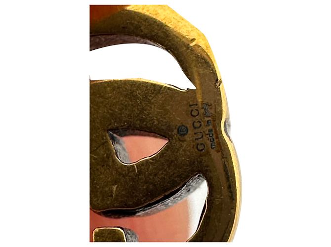 Orecchini a goccia Gucci GG con cristalli in ottone dorato D'oro - vista 9