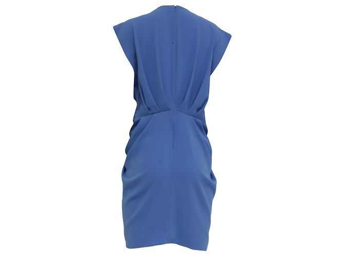 Mini abito effetto wrap Iro in triacetato blu - vista 4