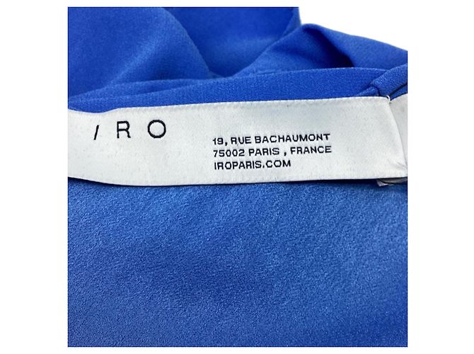 Mini abito effetto wrap Iro in triacetato blu - vista 7