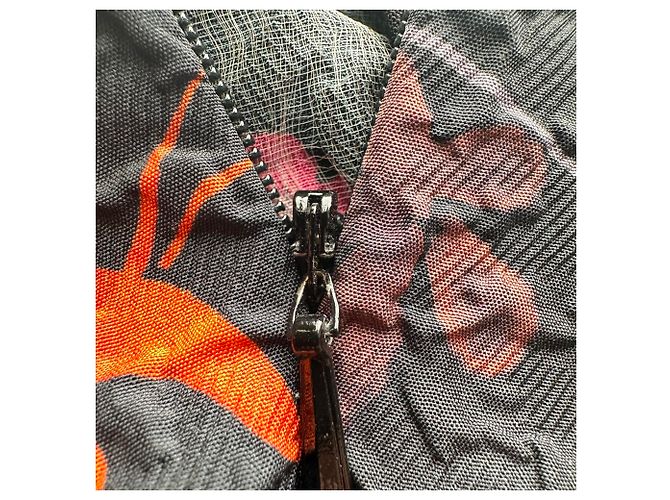 Autre Marque Saloni V-Ausschnitt Midi-Kleid mit Blumenprint aus multicoloured Polyester Mehrfarben - Ansicht 3