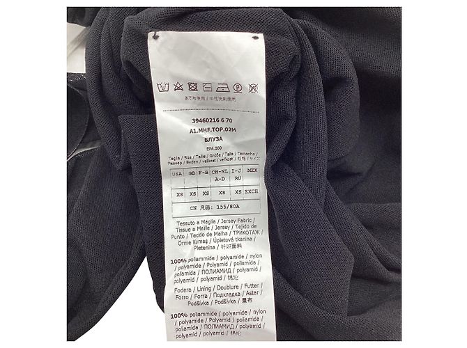 Top in mesh trasparente Max Mara Leisure Veles in poliammide nero - vista 7