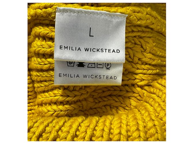Autre Marque Cárdigan abotonado Emilia Wickstead en seda amarilla Amarillo - vista 5
