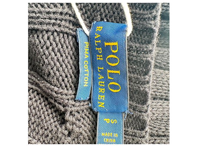 Polo Ralph Lauren Cable-Knit Pullover aus schwarzer Baumwolle - Ansicht 4