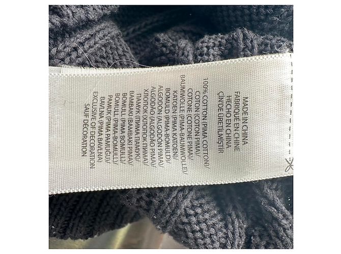 Polo Ralph Lauren Cable-Knit Pullover aus schwarzer Baumwolle - Ansicht 6