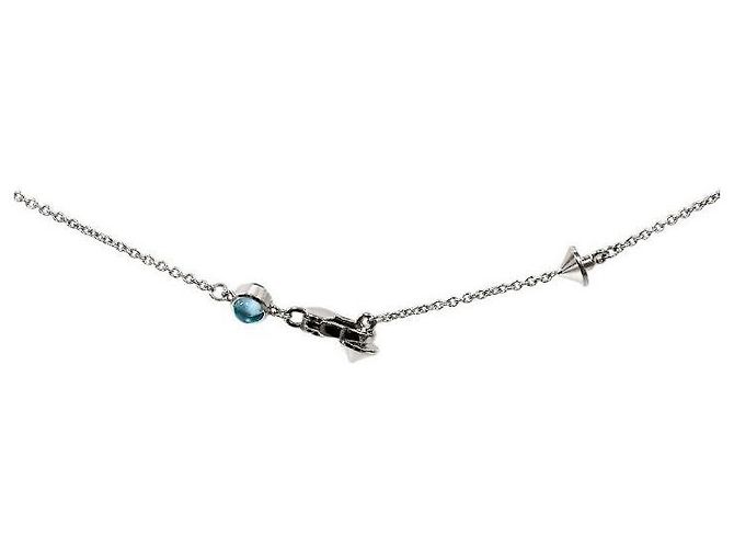 Gucci Collana Cuore Borchiata Argento - vista 4