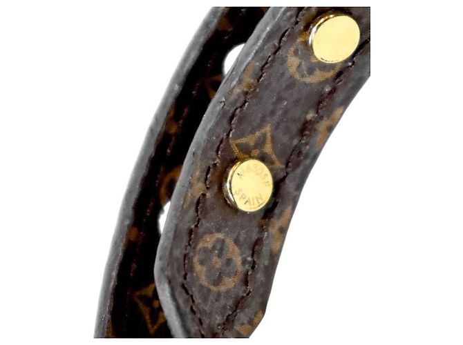 Louis Vuitton Bracciale Nanogram Lockit Gold Nero - vista 7