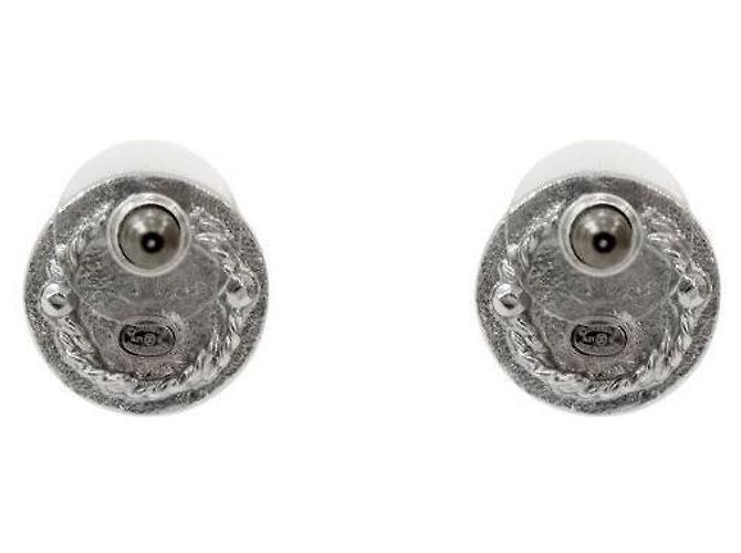 Chanel Orecchini Pearl Crystal CC Argento - vista 3