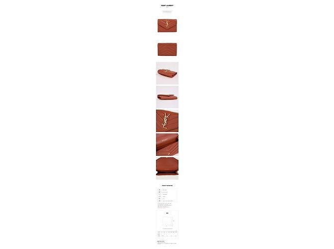 Saint Laurent Cartera Cassandra Matelassé Roja - vista 11