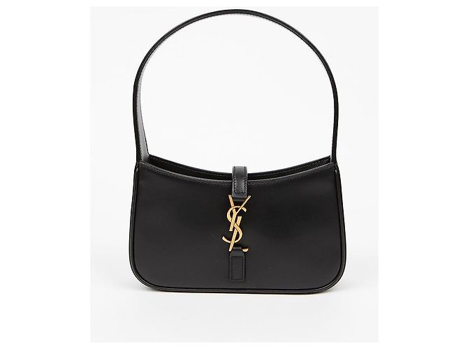 Borsa a mano Saint Laurent Le 5 A 7 in pelle nera Nero - vista 4