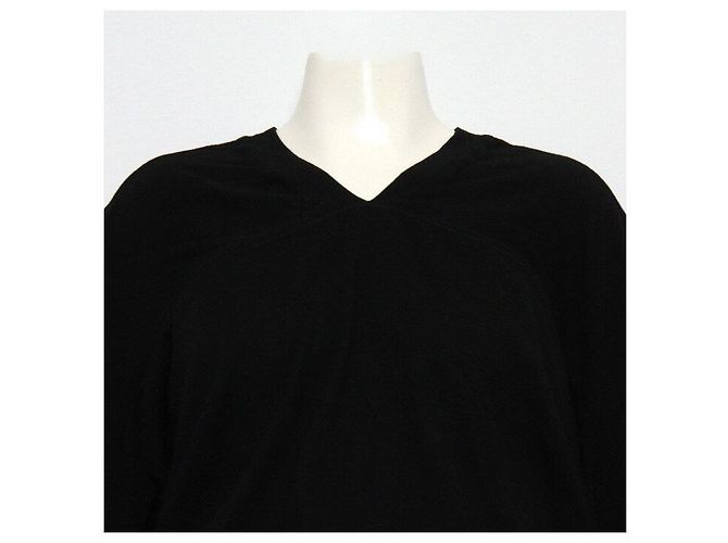 Bottega Veneta V-Ausschnitt Strickpullover für Damen aus schwarzer Merinowolle - Ansicht 2