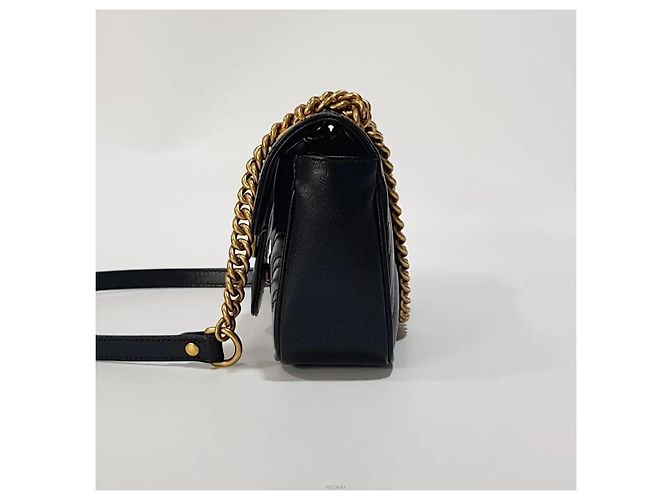 Gucci Mini Borsa a Tracolla Marmont Matelassé Nero - vista 3