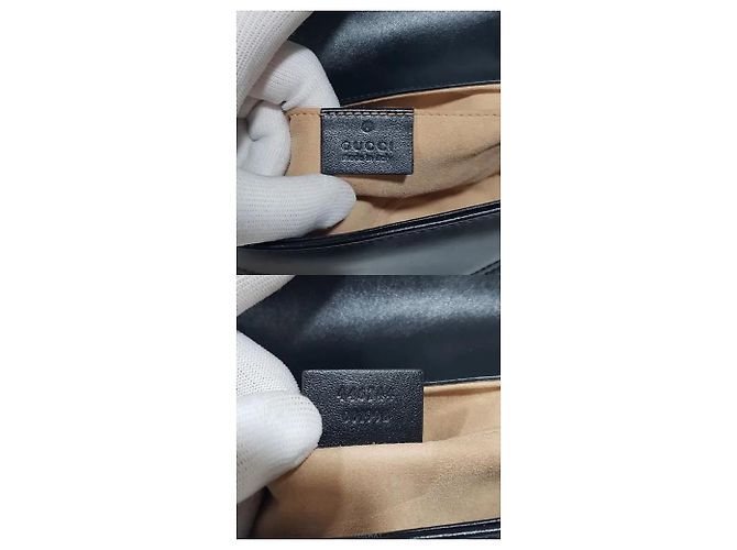 Gucci Mini Borsa a Tracolla Marmont Matelassé Nero - vista 8
