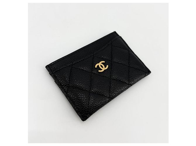 Chanel Tarjetero Classic Caviar Negro - vista 3
