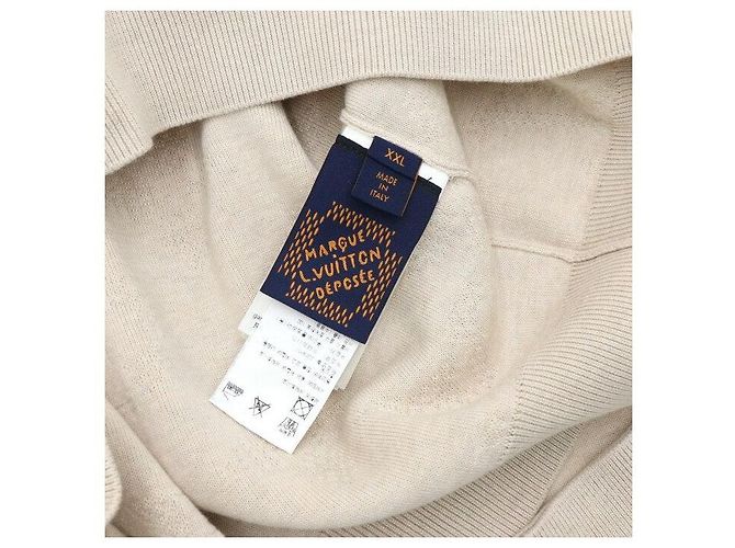 Louis Vuitton Herren Strick-T-Shirt Pullover mit geprägtem Monogramm Blau - Ansicht 6
